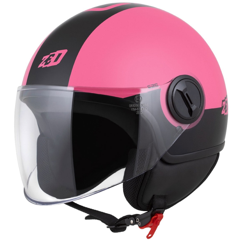 Casca deschisa ZED C35 roz-negru