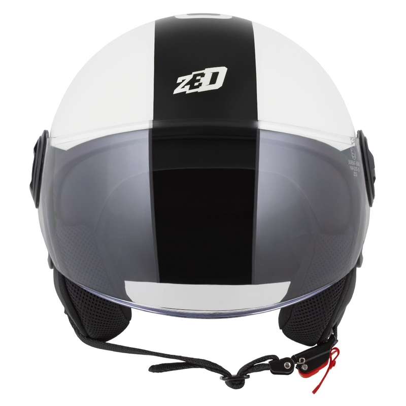 Casca deschisa ZED C35 alb-negru