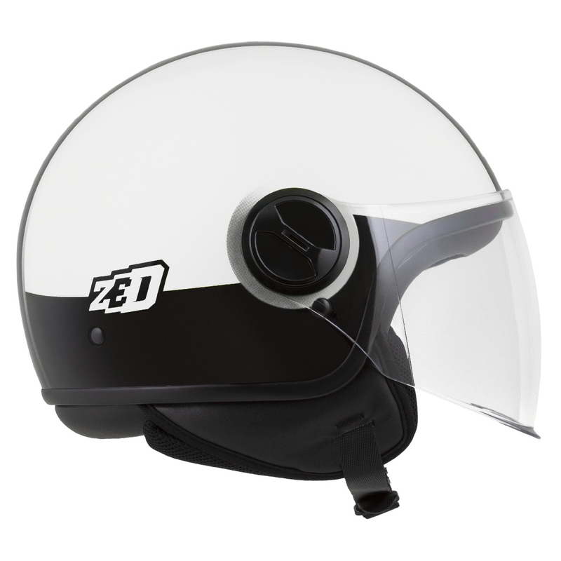 Casca deschisa ZED C35 alb-negru