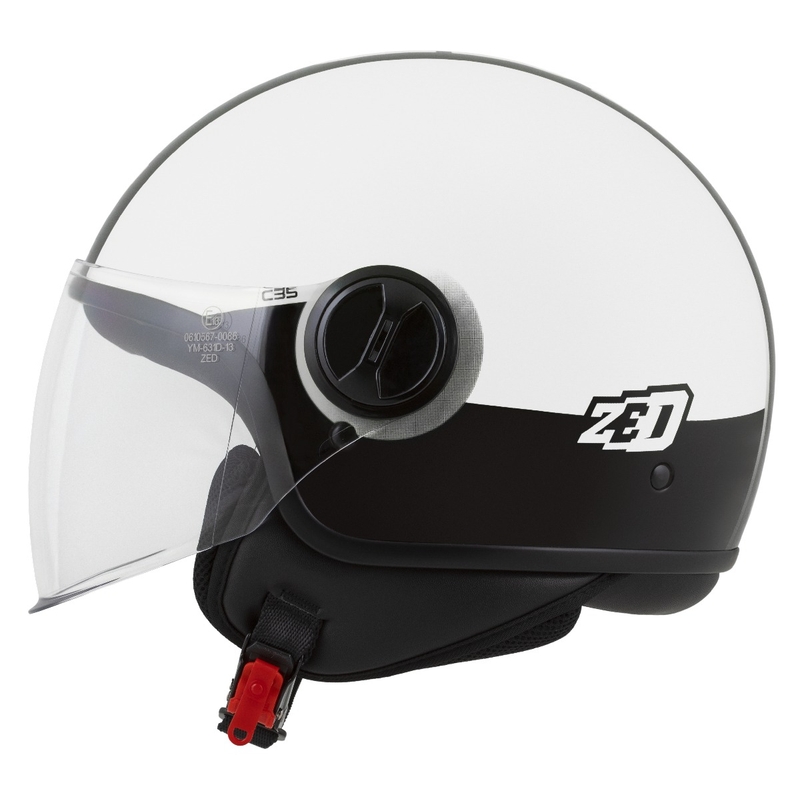 Casca deschisa ZED C35 alb-negru