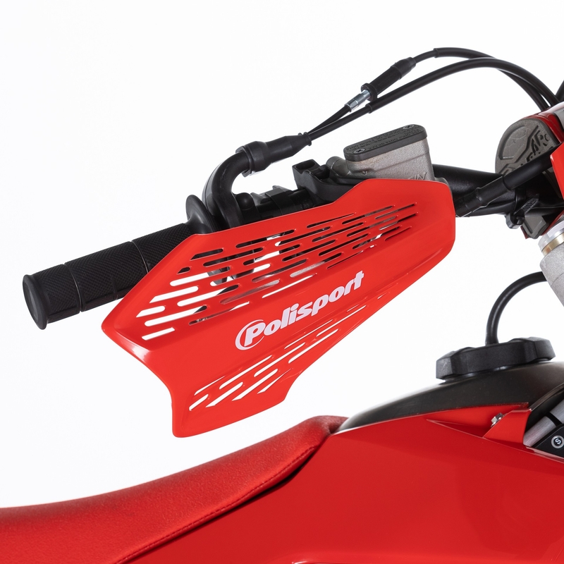 Handguard POLISPORT MX FORCE with universal handlebar mounting kit Alb