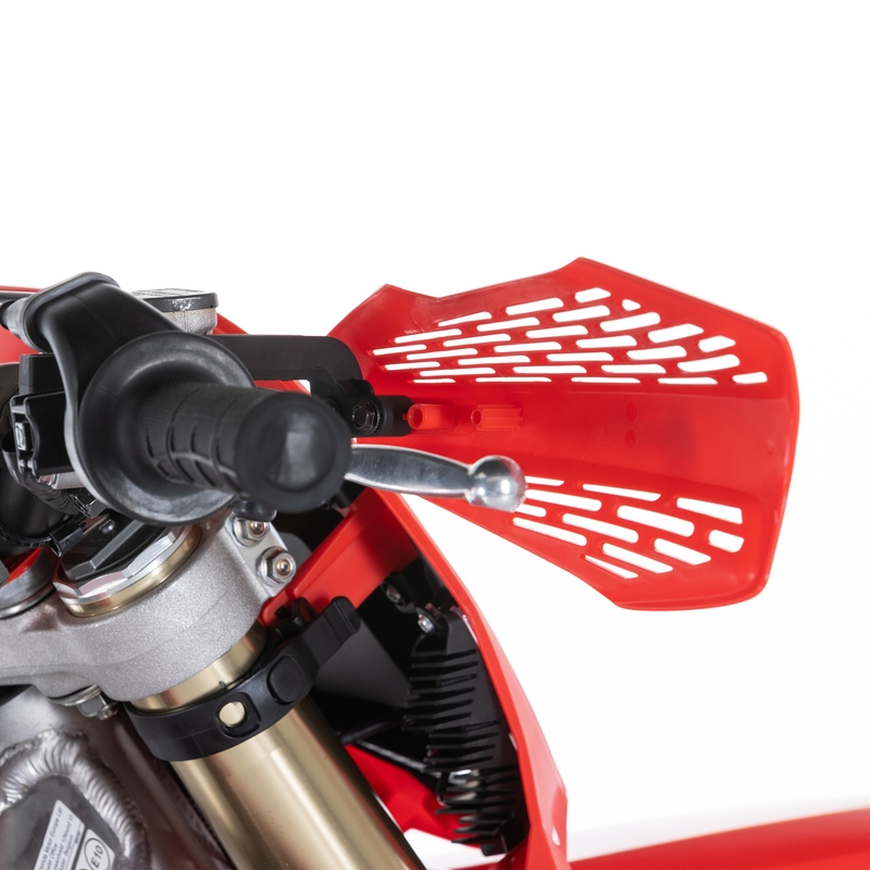 Handguard POLISPORT MX FORCE with universal handlebar mounting kit Red CR04