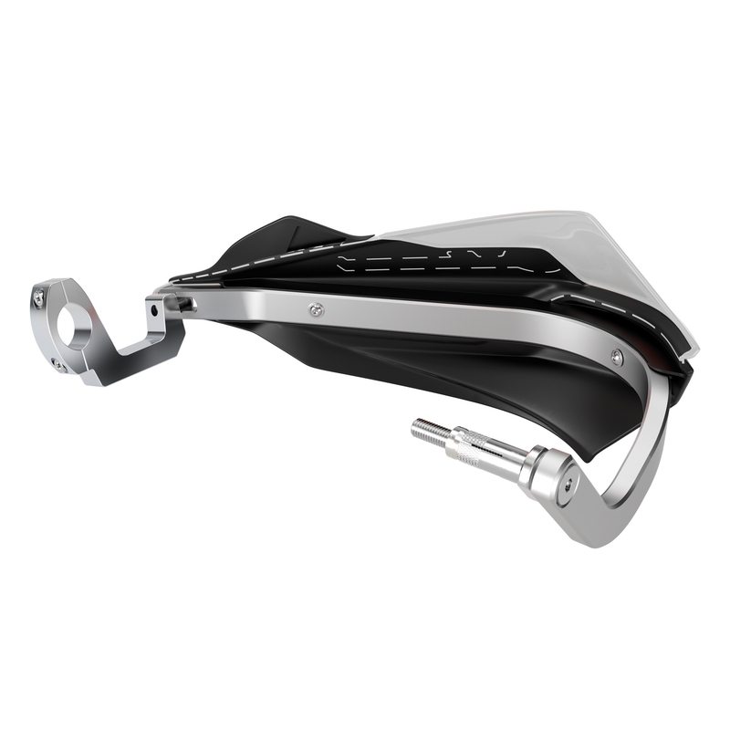 Handguard POLISPORT TRAIL BLAZER with universal mounting kit alb/negru