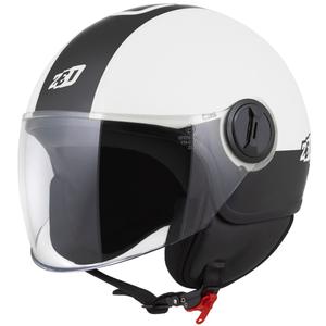Casca deschisa ZED C35 alb-negru