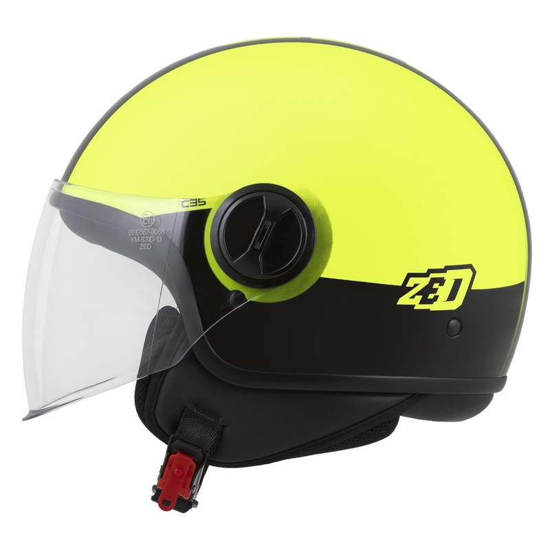 Casca deschisa ZED C35 galben-negru fluo