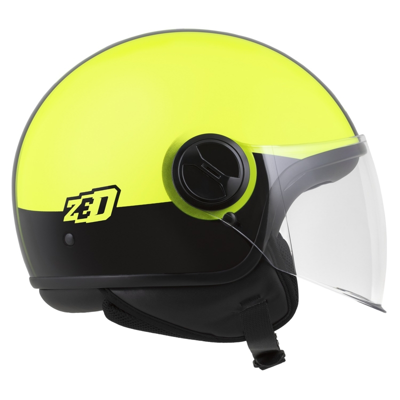 Casca deschisa ZED C35 galben-negru fluo