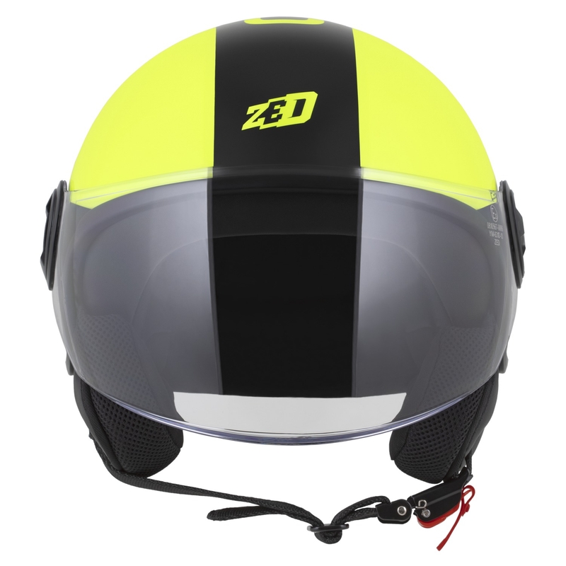 Casca deschisa ZED C35 galben-negru fluo