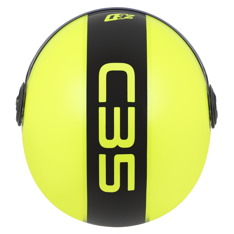 Casca deschisa ZED C35 galben-negru fluo
