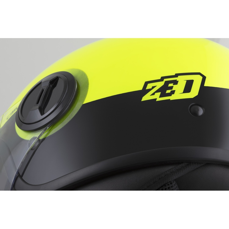 Casca deschisa ZED C35 galben-negru fluo