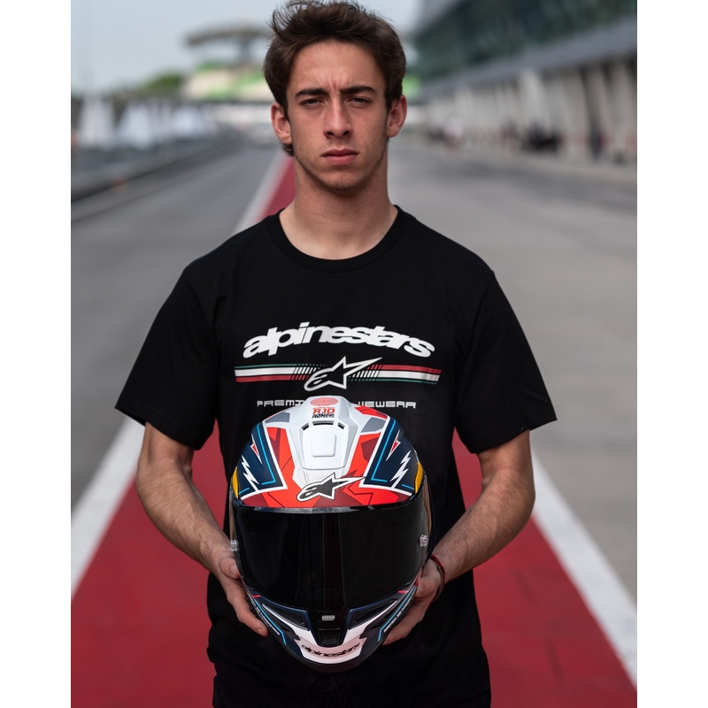 Cască de motocicletă integrală Alpinestars Supertech R-10 Ediție limitată Pedro Acosta albastru mat-roșu-alb