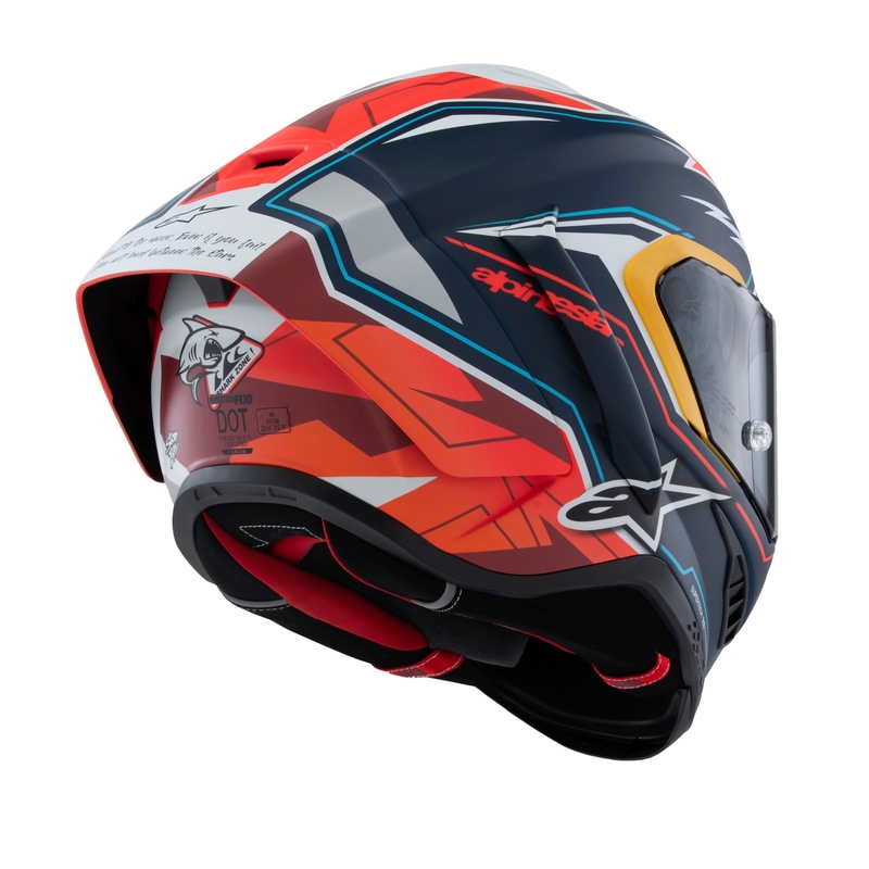 Cască de motocicletă integrală Alpinestars Supertech R-10 Ediție limitată Pedro Acosta albastru mat-roșu-alb