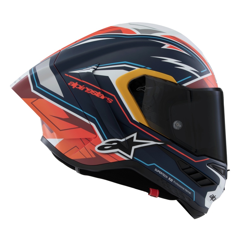 Cască de motocicletă integrală Alpinestars Supertech R-10 Ediție limitată Pedro Acosta albastru mat-roșu-alb