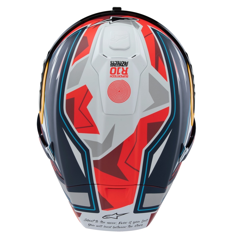 Cască de motocicletă integrală Alpinestars Supertech R-10 Ediție limitată Pedro Acosta albastru mat-roșu-alb