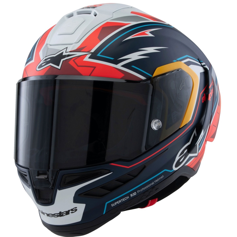 Cască de motocicletă integrală Alpinestars Supertech R-10 Ediție limitată Pedro Acosta albastru mat-roșu-alb