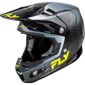 Casca Motocross FLY Racing Formula S Carbon Gri-Galben Fluo