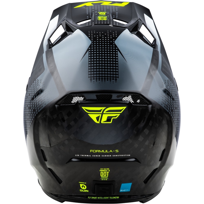 Casca Motocross FLY Racing Formula S Carbon Gri-Galben Fluo
