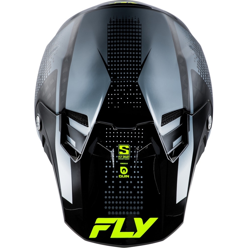 Casca Motocross FLY Racing Formula S Carbon Gri-Galben Fluo