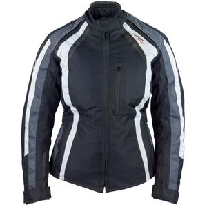 Geaca moto dama Roleff Venedig negru-gri-alb