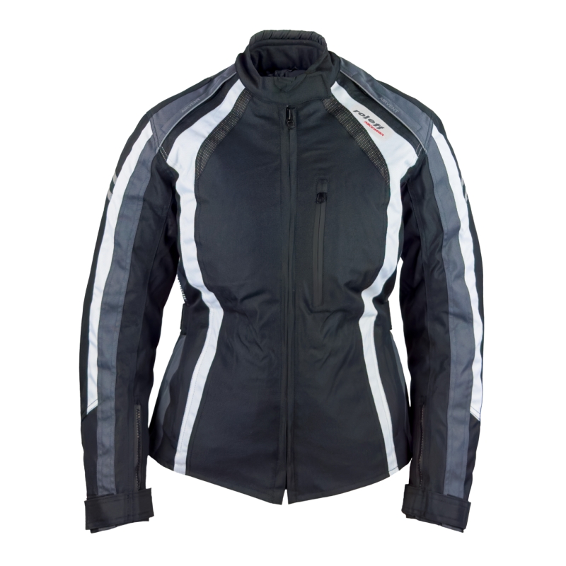 Geaca moto dama Roleff Venedig negru-gri-alb