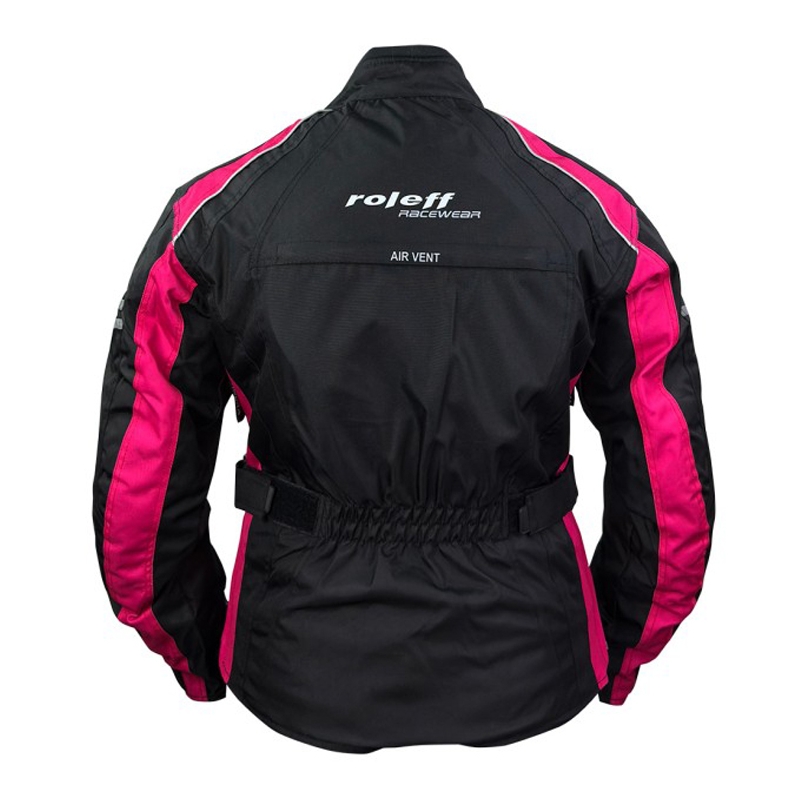 Geaca moto dama Roleff Venedig negru-roz