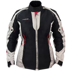 Geaca moto dama Roleff Mesh negru-bej-rosu