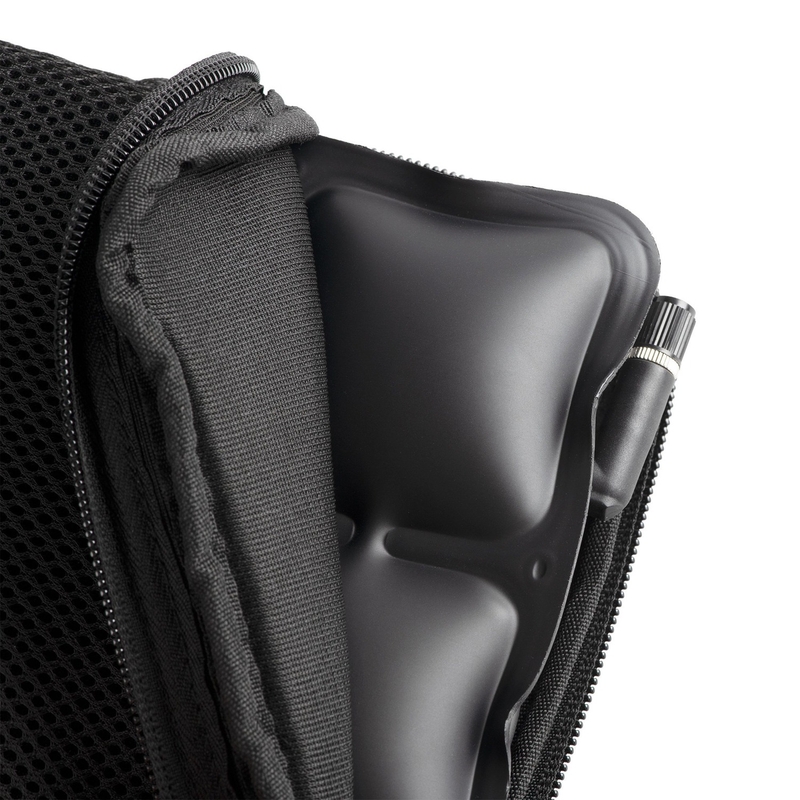 Oxford Air Seat Pillion și suport gonflabil Enduro negru deasupra scaunului pasagerului