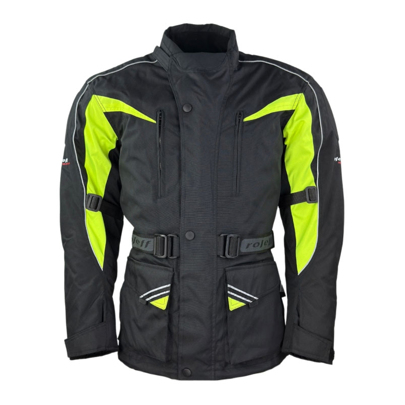 Geacă moto Roleff Kodra negru-galben fluo