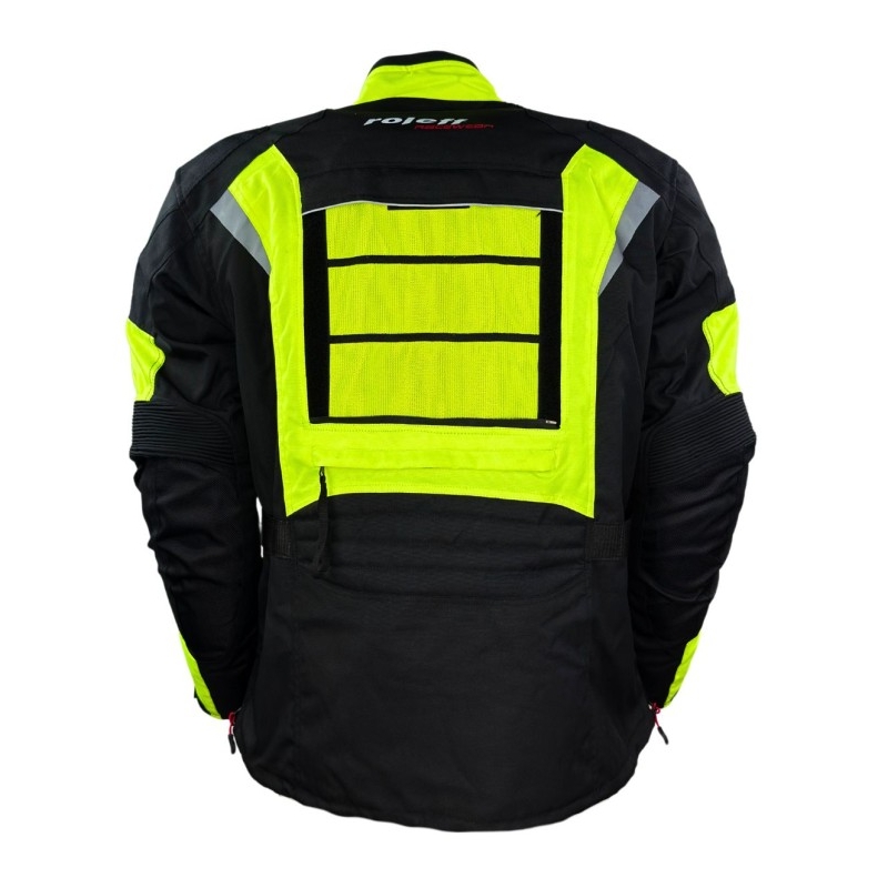 Jacheta moto Roleff Kodra Enduro negru-galben fluo