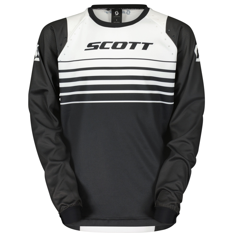 Tricou Motocross SCOTT EVO Swap Copii Negru-Alb