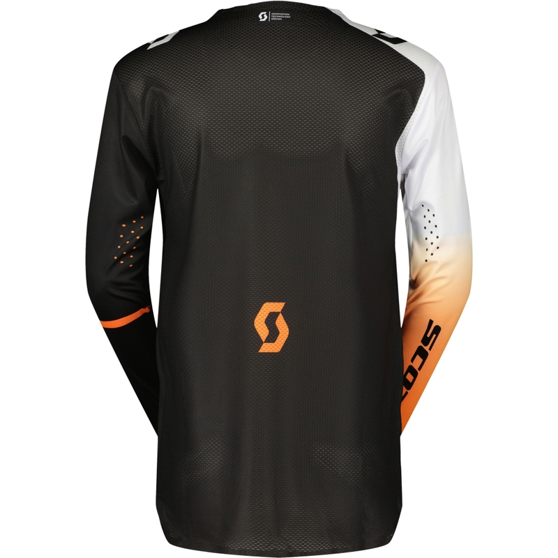 Tricou motocross SCOTT Podium Pro negru-portocaliu