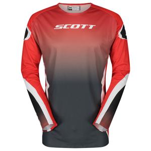 Tricou motocross SCOTT Podium Pro roșu-negru