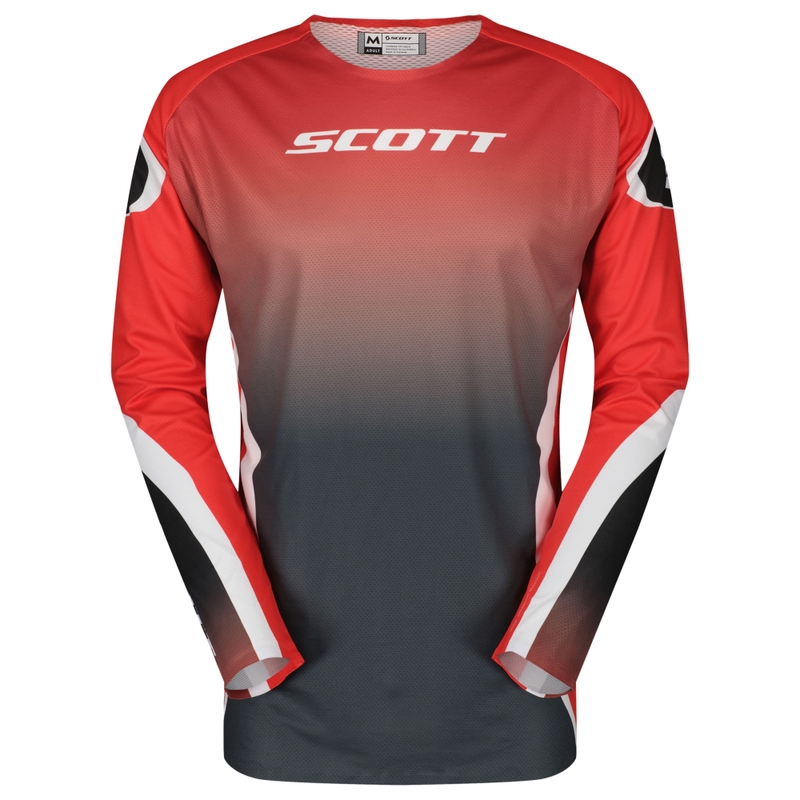 Tricou motocross SCOTT Podium Pro roșu-negru