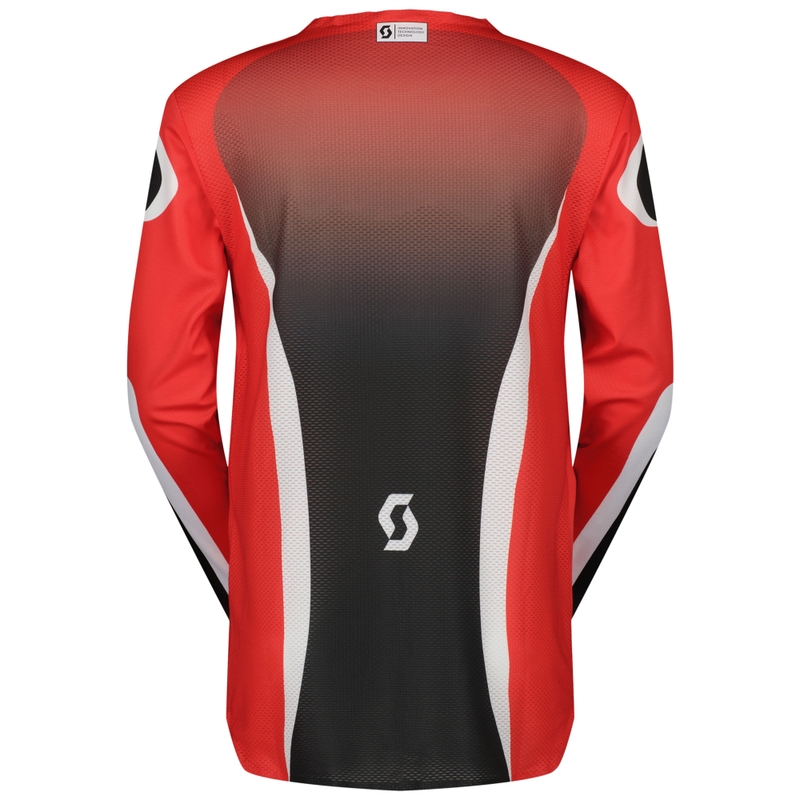 Tricou motocross SCOTT Podium Pro roșu-negru
