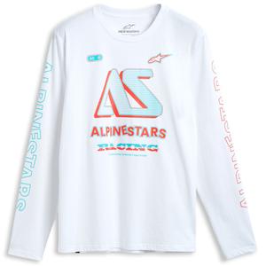 Tricou cu mânecă lungă Alpinestars Ayess CSF alb