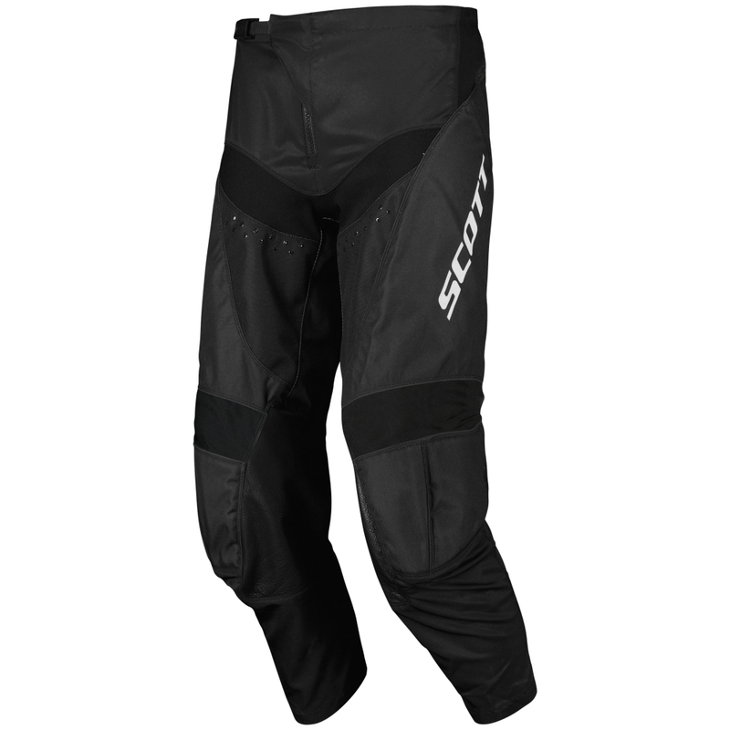Pantaloni motocross SCOTT EVO Track Swap pentru copii, negru-alb