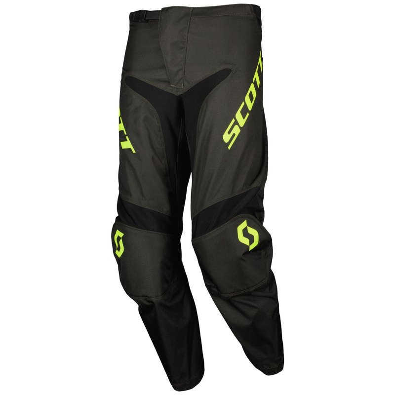 Pantaloni motocross SCOTT Compete negru-galben fluo