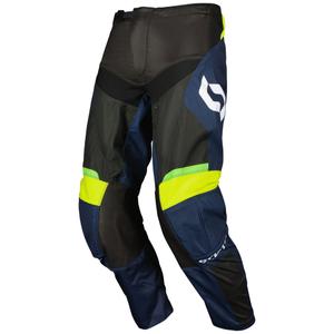 Pantaloni motocross SCOTT EVO Race violet-galben fluo