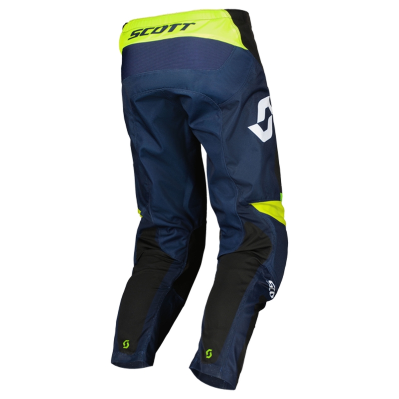 Pantaloni motocross SCOTT EVO Race violet-galben fluo