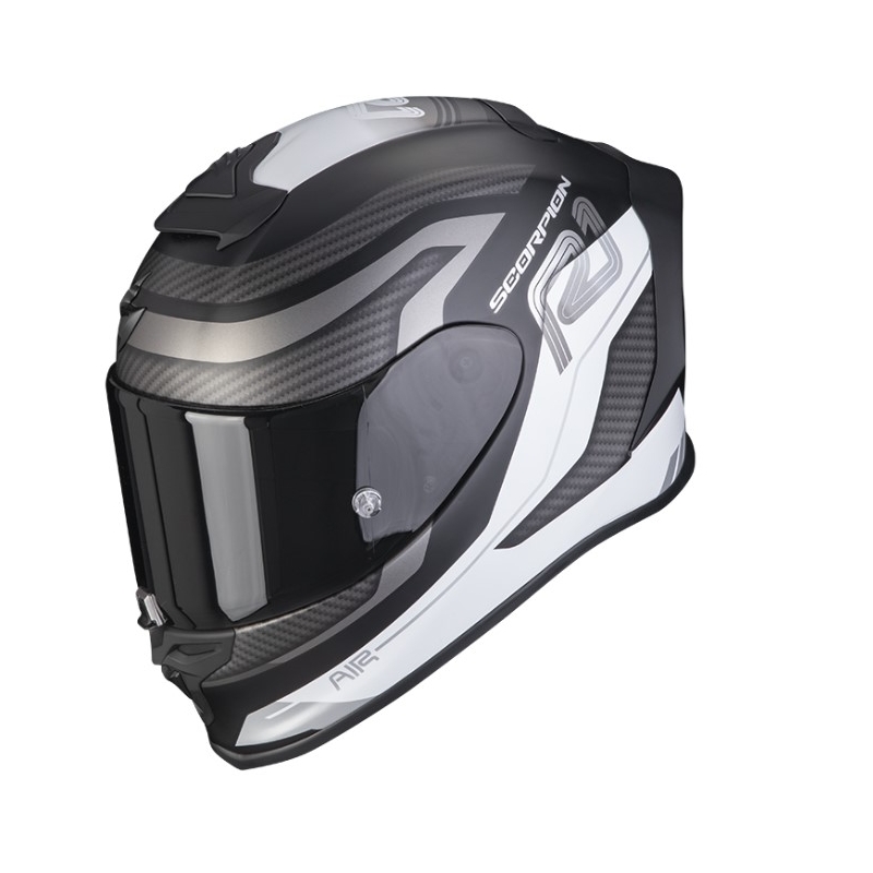 Casca moto integrala SCORPION EXO-R1 EVO AIR VATIS negru-alb - II. calitate