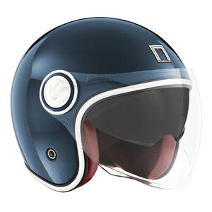 Casca moto deschisa NOX PREMIUM Heritage, albastru petrol - II. calitate