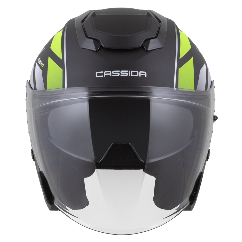 Cassida Motocicleta Cassida Jet Tech 2.0 RoTo Open Face Negru Mat-Galben Fluo-Alb