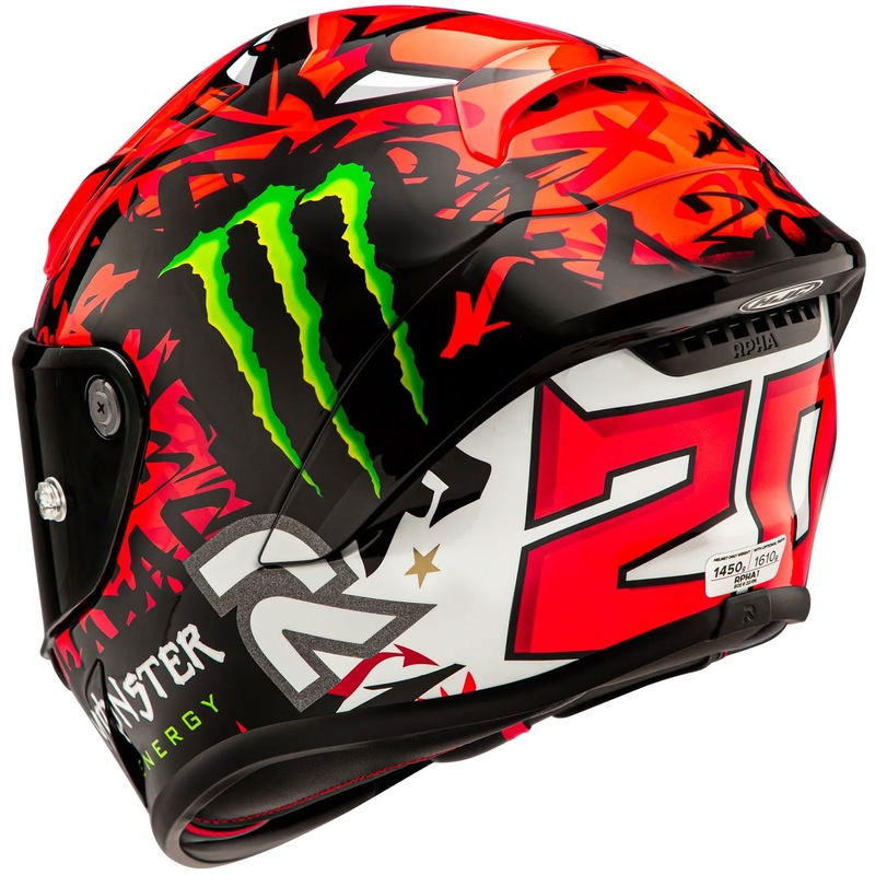 Casca moto integrala HJC RPHA 1 Quartararo Replica II MC1 rosu-negru-alb-verde