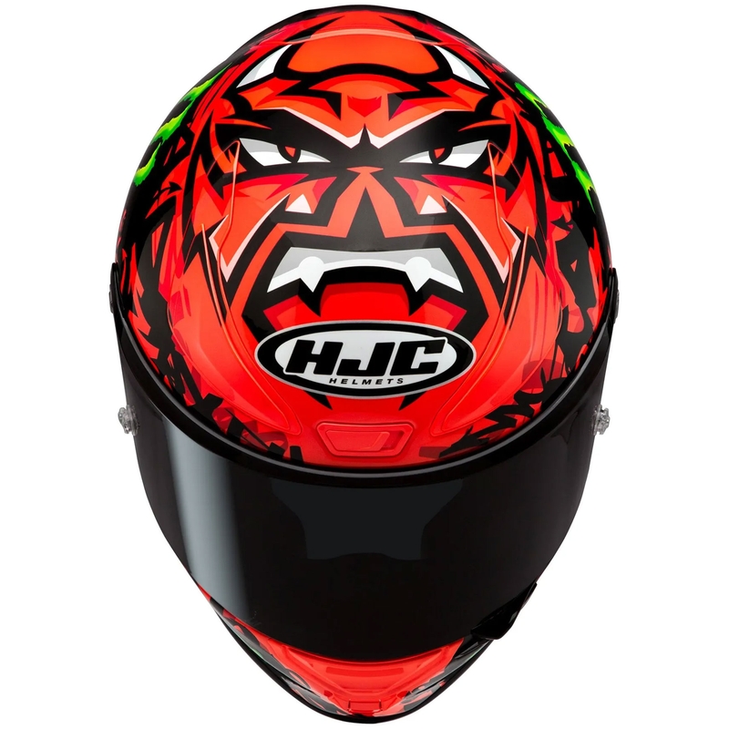 Casca moto integrala HJC RPHA 1 Quartararo Replica II MC1 rosu-negru-alb-verde