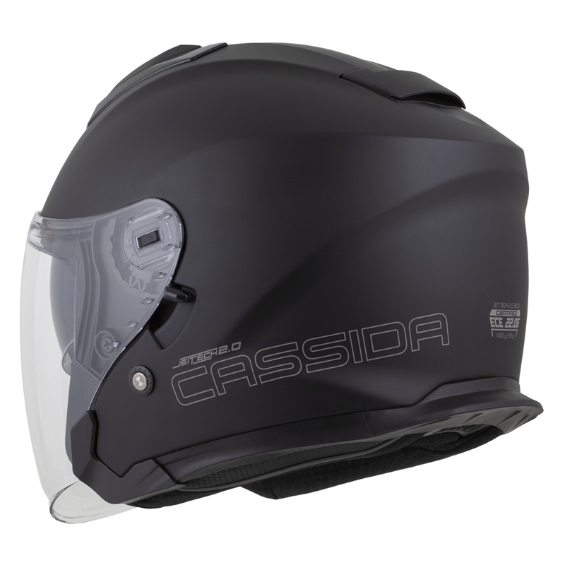 Cassida Cassida Jet Tech 2.0 Solid Open Face Moto Negru Mat-Gri
