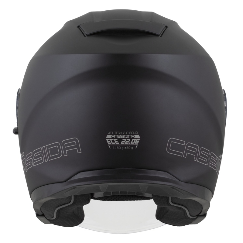 Cassida Cassida Jet Tech 2.0 Solid Open Face Moto Negru Mat-Gri