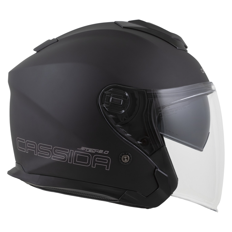 Cassida Cassida Jet Tech 2.0 Solid Open Face Moto Negru Mat-Gri