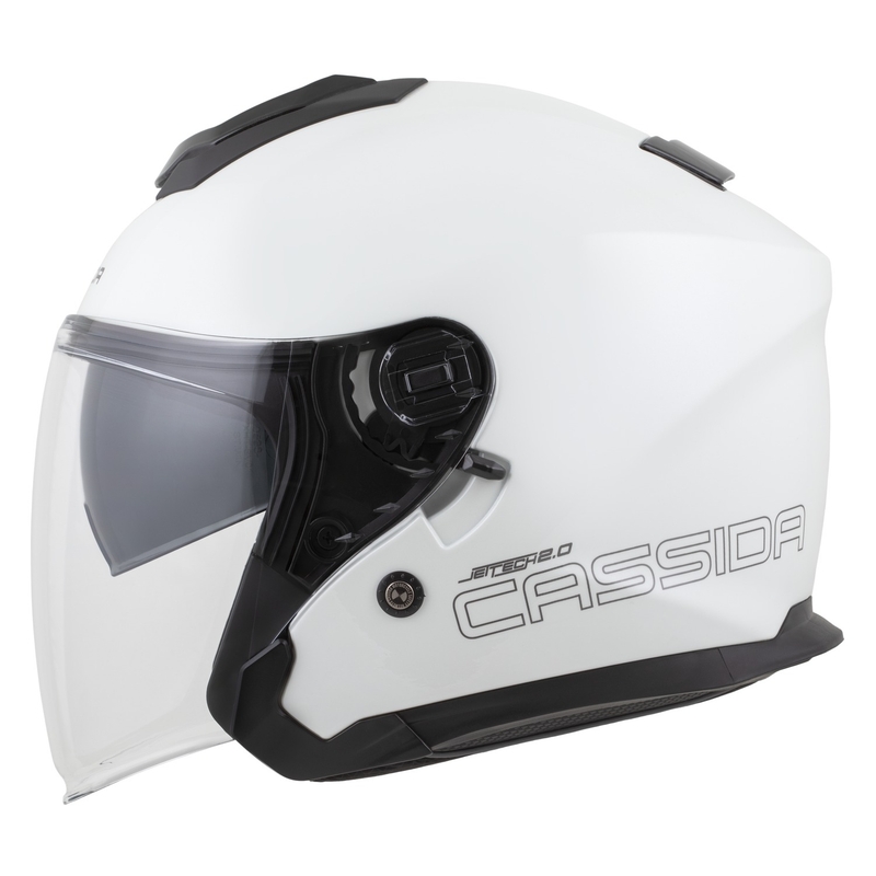 Cassida Motocicleta Cassida Jet Tech 2.0 Solid Open Face Alb-Negru-Gri