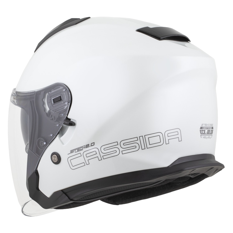 Cassida Motocicleta Cassida Jet Tech 2.0 Solid Open Face Alb-Negru-Gri