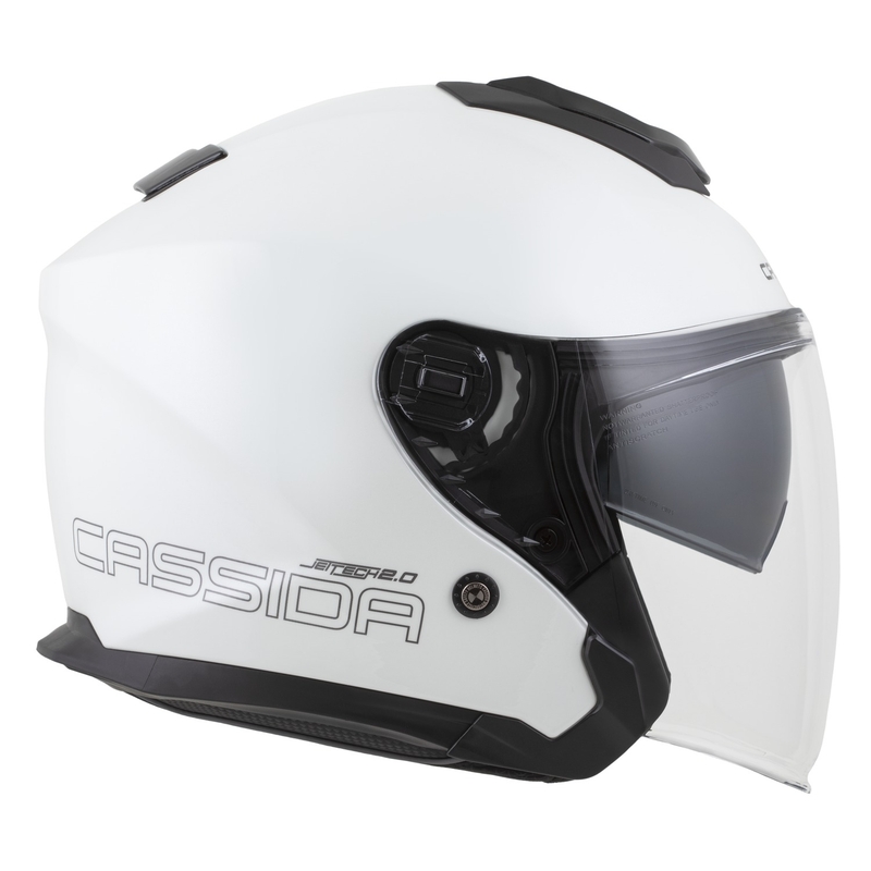 Cassida Motocicleta Cassida Jet Tech 2.0 Solid Open Face Alb-Negru-Gri