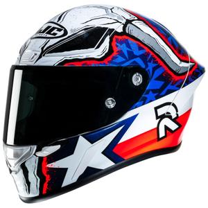 Casca moto integrala HJC RPHA 1 Garrett Gerloff Replica MC21 alb-albastru-rosu